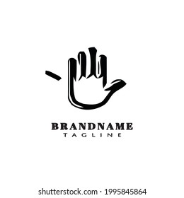 acupuncture hand logo icon design template vector illustration