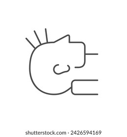 Acupuncture of head line icon