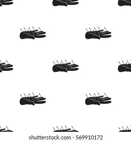 Acupuncture icon in black style isolated on white background. Medicine and hospital pattern stock vector illustration.
