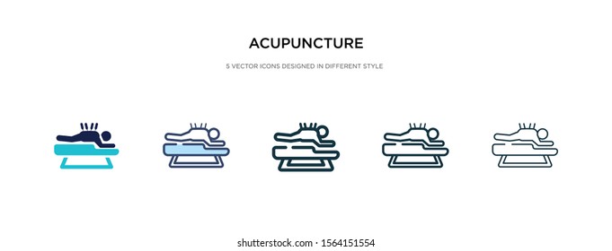 acupuncture icon in different style vector illustration. two colored and black acupuncture vector icons designed in filled, outline, line and stroke style can be used for web, mobile, ui