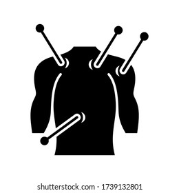 acupuncture icon or logo isolated sign symbol vector illustration - high quality black style vector icons
