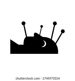acupuncture icon or logo isolated sign symbol vector illustration - high quality black style vector icons

