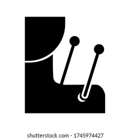 acupuncture icon or logo isolated sign symbol vector illustration - high quality black style vector icons
