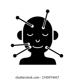 acupuncture icon or logo isolated sign symbol vector illustration - high quality black style vector icons
