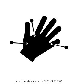 acupuncture icon or logo isolated sign symbol vector illustration - high quality black style vector icons
