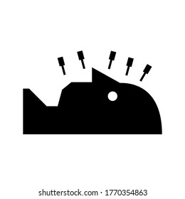 acupuncture icon or logo isolated sign symbol vector illustration - high quality black style vector icons
