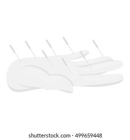 Acupuncture icon monochrome. Single medicine icon from the big medical, healthcare monochrome.