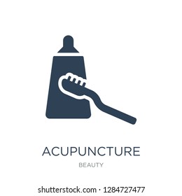 acupuncture icon vector on white background, acupuncture trendy filled icons from Beauty collection, acupuncture vector illustration