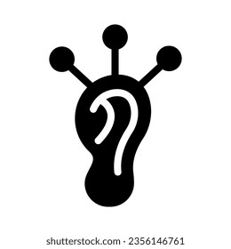 acupuncture line icon illustration vector graphic