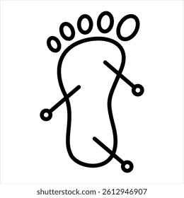 Acupuncture Line Icon Vector Illustration