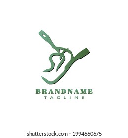acupuncture logo design cartoon icon modern vector illustration