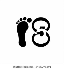 Acupuncture logo design with the concept of the number 185.