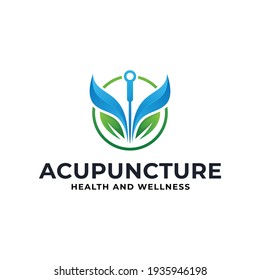 Acupuncture Logo Design Template Health Wellness Stock Vector (Royalty ...