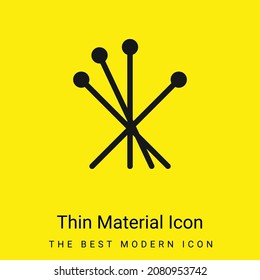 Icono mínimo de material amarillo brillante de acupuntura