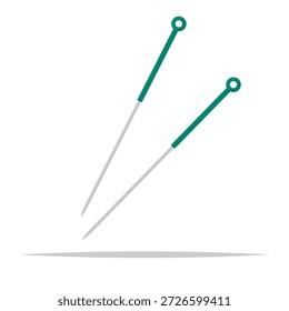 Acupuncture needles vector isolated illustration