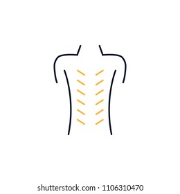 acupuncture outline icon. Element of colored spa icon for mobile concept and web apps. Thin line acupuncture outline icon can be used for web and mobile on white background