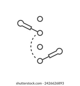 Acupuncture point scheme line icon