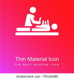 Acupuncture red and pink gradient material white icon minimal design