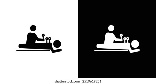 Acupuncture therapy icon linear logo isolated