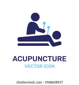 Acupuncture therapy icon vector illustration