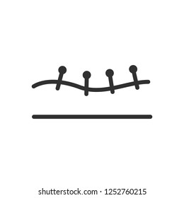 acupuncture therapy. linear icon. Line with editable stroke