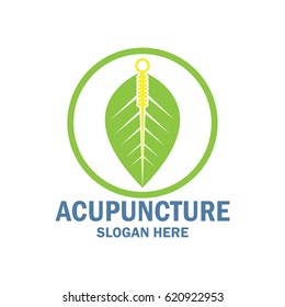acupuncture therapy logo with text space for your slogan / tagline, vector illustration
