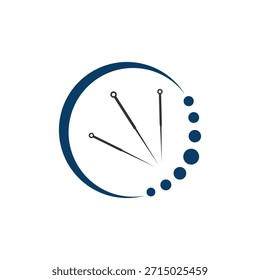 Logo de la terapia de acupuntura Ilustración vectorial