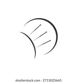ilustração do vetor do logotipo da terapia da acupuntura