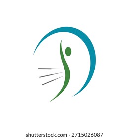 Logo de la terapia de acupuntura Ilustración vectorial
