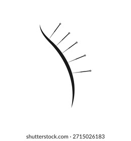 Logo de la terapia de acupuntura Ilustración vectorial