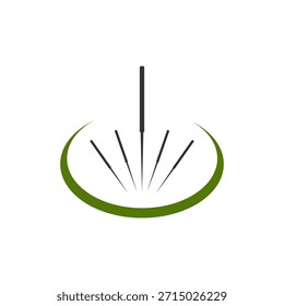 Logo de la terapia de acupuntura Ilustración vectorial