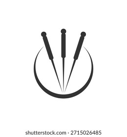 Logo de la terapia de acupuntura Ilustración vectorial