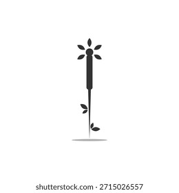 Logo de la terapia de acupuntura Ilustración vectorial
