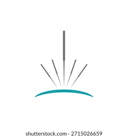Logo de la terapia de acupuntura Ilustración vectorial