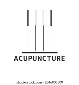 Acupuncture therapy logo vector illustration.Tradition Chinese medicine.