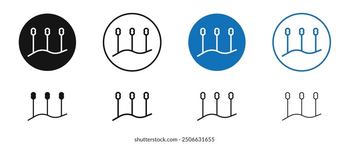 Acupuncture vector icon in black and blue colors