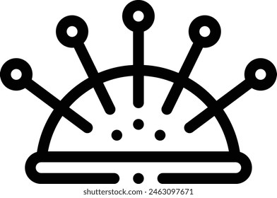 acupunture icon. Thin Linear Style Design Isolated On White Background