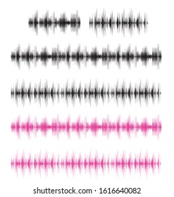 acustic sound wave brush black + colorable by stroke color