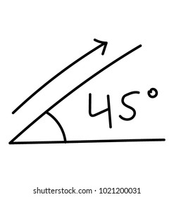 
Acute angle. Doodle icon obtuse angle
