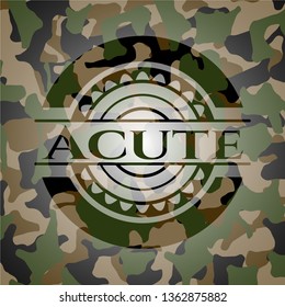 Acute camouflaged emblem