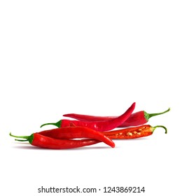 Acute and hot, nutritious and tasty chilli pepper. Symbols of fruits. Elements for label design. Vector illustration. Spices ingredients in triangulation technique. Chilli pepper low poly.
