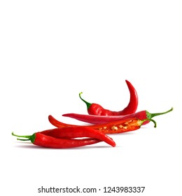 Pimienta picante aguda y caliente, nutritiva y sabrosa. Símbolos de frutas. Elementos para el diseño de etiquetas. Ilustración vectorial. Ingredientes picantes en la técnica de triangulación. Pimienta chile baja poly.