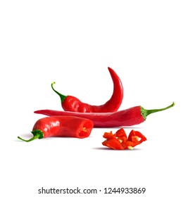 Acute and hot, nutritious and tasty chilli pepper. Symbols of fruits. Elements for label design. Vector illustration. Spices ingredients in triangulation technique. Chilli pepper low poly.