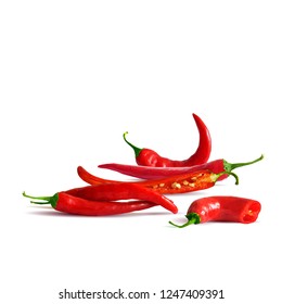 Acute and hot, nutritious and tasty chilli pepper. Symbols of fruits. Elements for label design. Vector illustration. Spices ingredients in triangulation technique. Chilli pepper low poly.