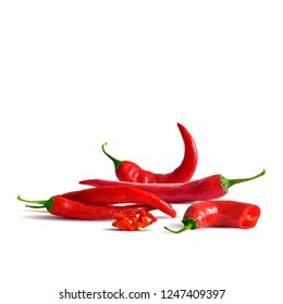 Acute and hot, nutritious and tasty chilli pepper. Symbols of fruits. Elements for label design. Vector illustration. Spices ingredients in triangulation technique. Chilli pepper low poly.