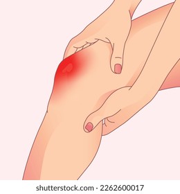 Dolor agudo en la rodilla. Problemas de artritis y tendón, rodilla lesionada por fracturas, túnel carpiano, etc.