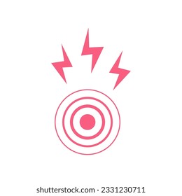 acute pain lightning vector sign icon symbol