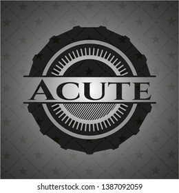 Acute realistic black emblem. Vector Illustration. Detailed.
