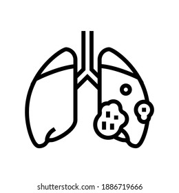 acute respiratory distress syndrome line icon vector. acute respiratory distress syndrome sign. isolated contour symbol black illustration