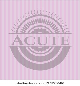 Acute retro pink emblem